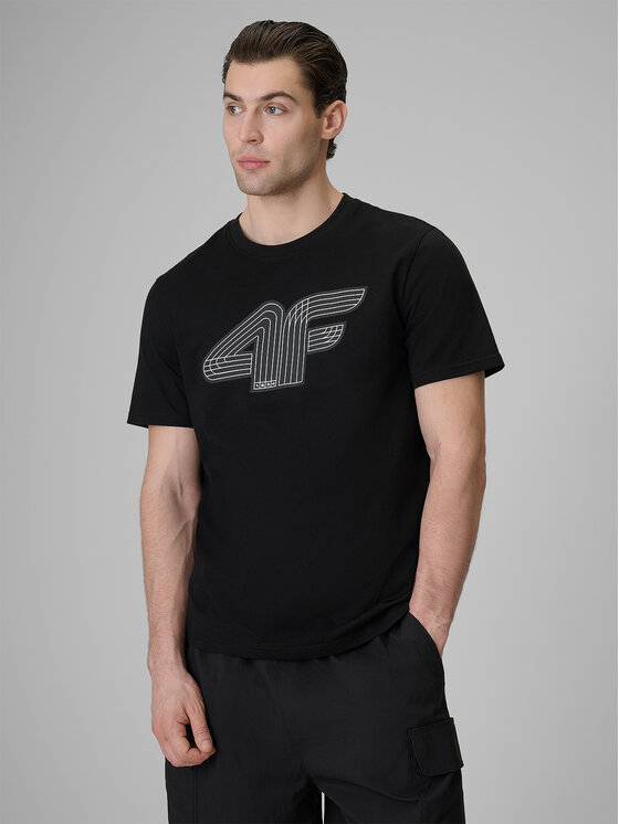 4F 4F T-Shirt COMMERCIAL 3 Czarny Regular Fit