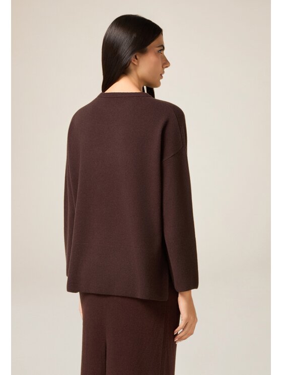 Oltre Oltre Cardigan M166E002176N022 Marrone Regular Fit