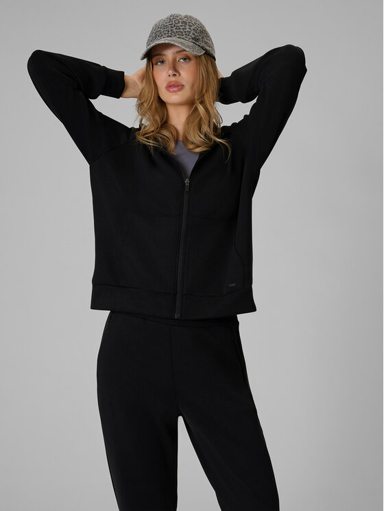 4F 4F Bluza ESSENTIAL Czarny Regular Fit