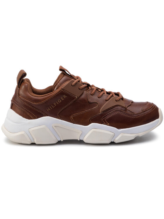 Tommy Hilfiger Tommy Hilfiger Sneakers Chunky Leather Runner FM0FM02474 Marron