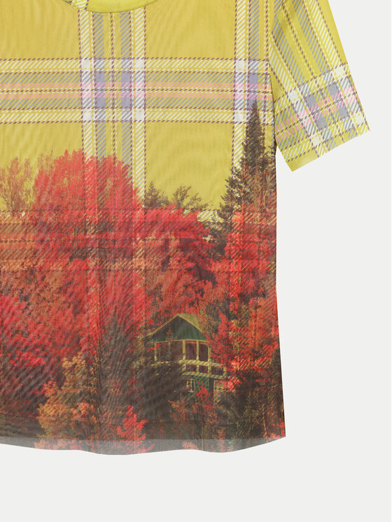 Desigual Desigual Póló Double 24WWTK27 Színes Slim Fit