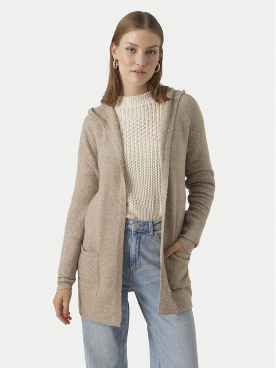 Vero Moda Pletena Jopica Doffy 10235948 Bež Relaxed Fit