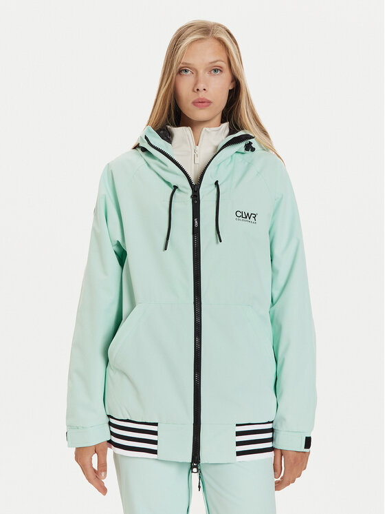 Colourwear Geacă de schi 7010319 Verde Regular Fit