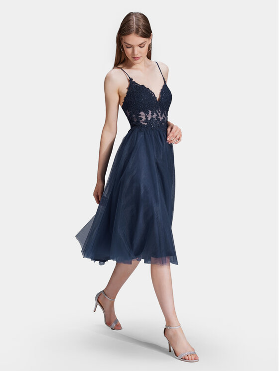 Hey Kyla Swing Koktel haljina 5AH014HK Tamnoplava Slim Fit
