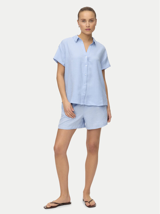 Vero Moda Vero Moda Šortky z materiálu Melaney 10325868 Modrá Loose Fit