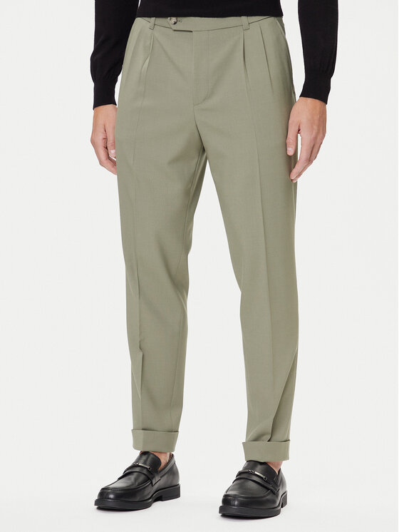 BOSS BOSS Pantaloni din material C-Perin-DPL 50545822 Verde Tapered Fit