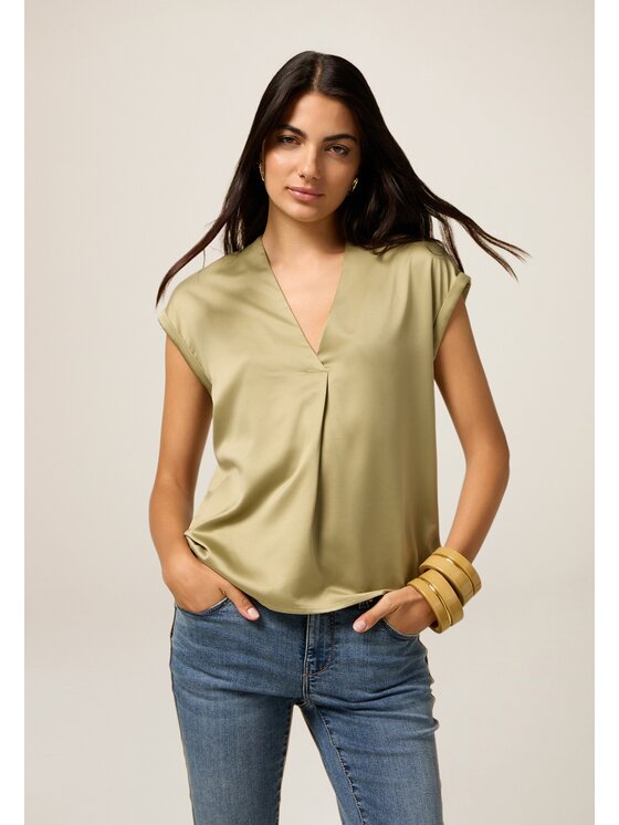Oltre Oltre T-Shirt G268J104217N025 Zielony Regular Fit