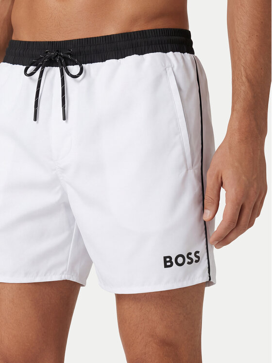 BOSS BOSS Szorty kąpielowe Starfish 50514429 Biały Regular Fit