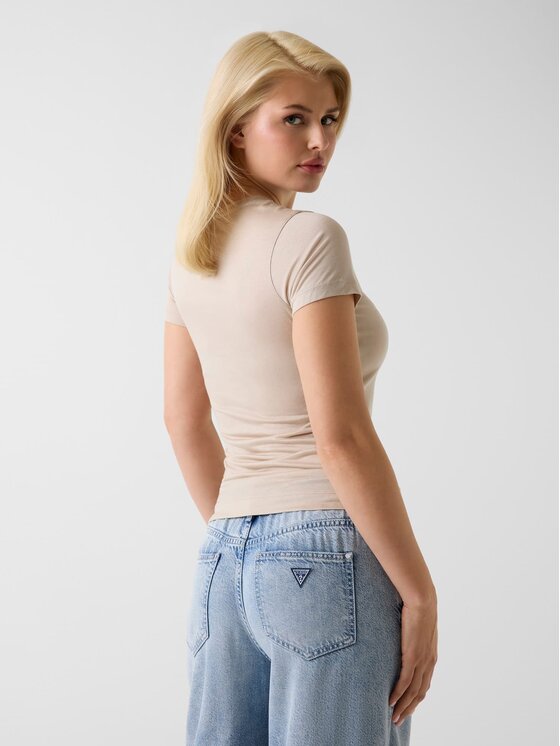 Guess Guess Marškinėliai 172819 Smėlio Classic Fit