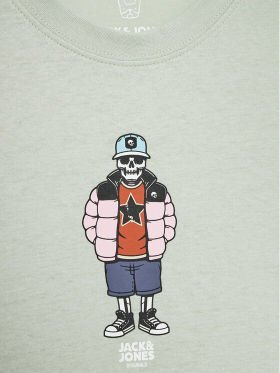 Jack&Jones Junior Jack&Jones Junior Marškinėliai Eight Skull 12267395 Pilka Standard Fit