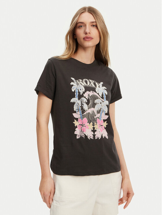 Roxy Roxy Tricou ERJZT05911 Gri Regular Fit