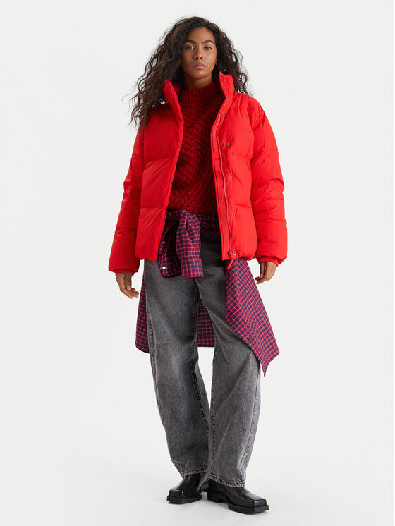 Mustang Mustang Winterjacke Gillian 1016744 Rot Relaxed Fit