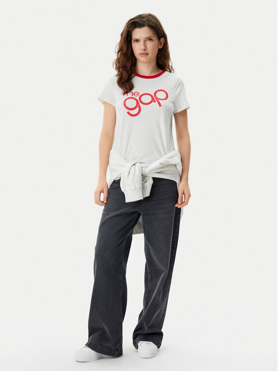 Gap Gap Marškinėliai 723653-06 Pilka Regular Fit