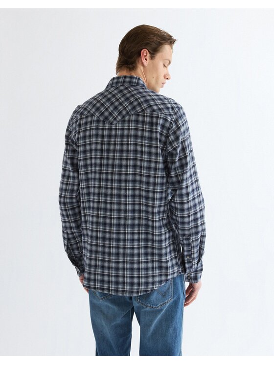 Wrangler Wrangler Koszula WESTERN SHIRT Niebieski Regular Fit