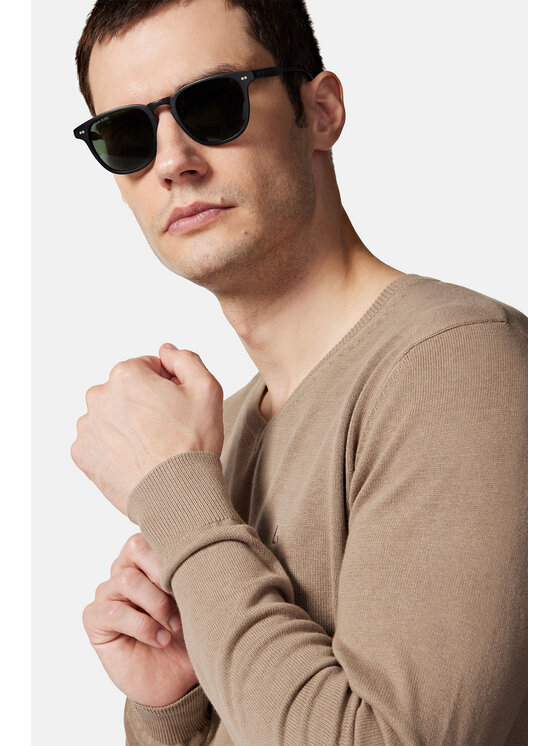 Lancerto Lancerto Sweter Anthony SW073223000047 Beżowy Regular Fit