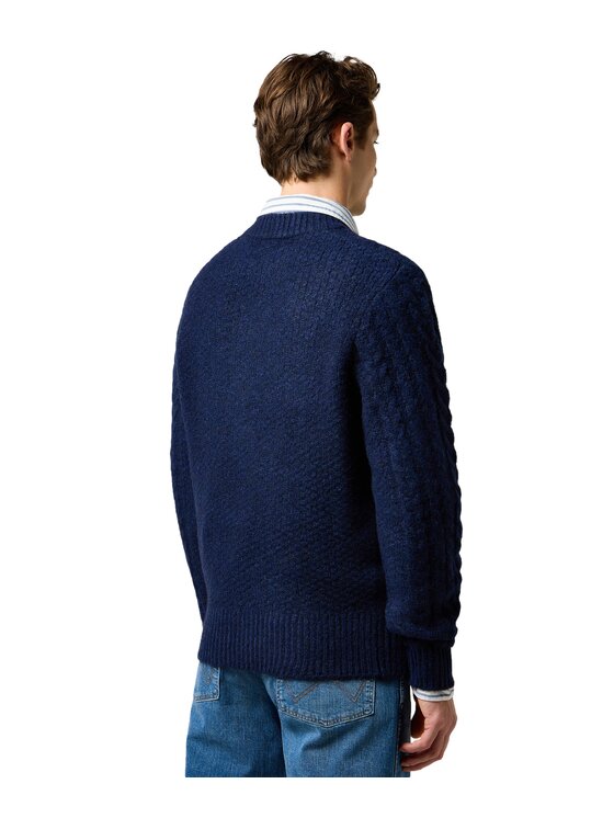 Wrangler Wrangler Sweter 112371654 Granatowy Regular Fit