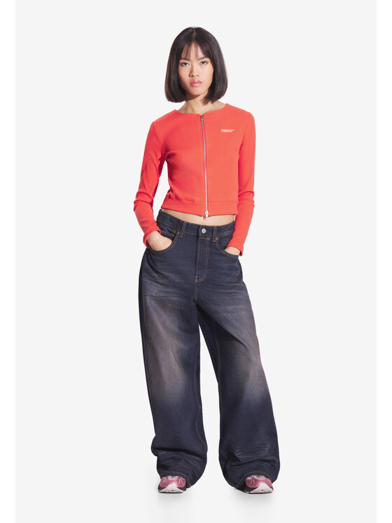 PROSTO. PROSTO. Bluzka Ribbed Czerwony Regular Fit