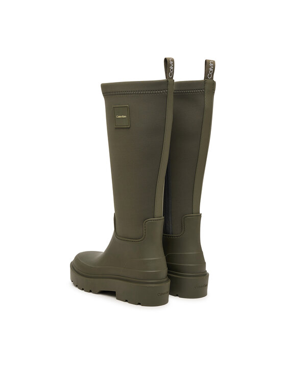 Calvin Klein Calvin Klein Gumáky Rainboot High Rubber Neo HW0HW03180 Zelená