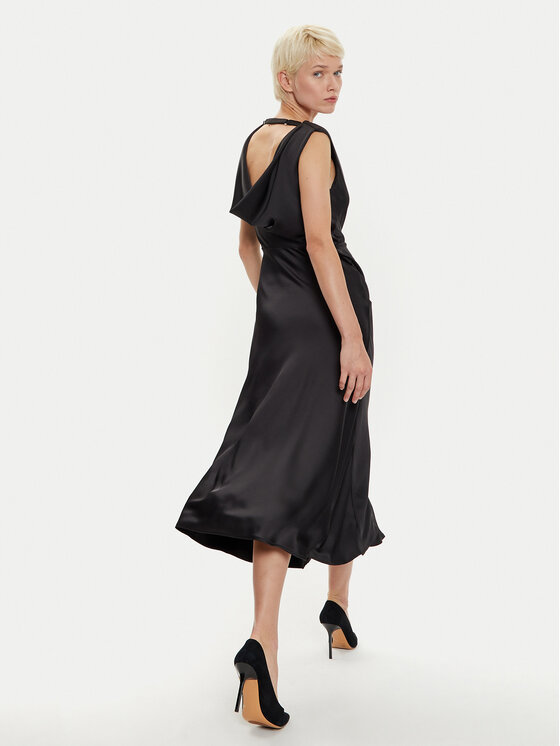 Imperial Imperial Kokteilinė suknelė AFBAIBA Juoda Slim Fit