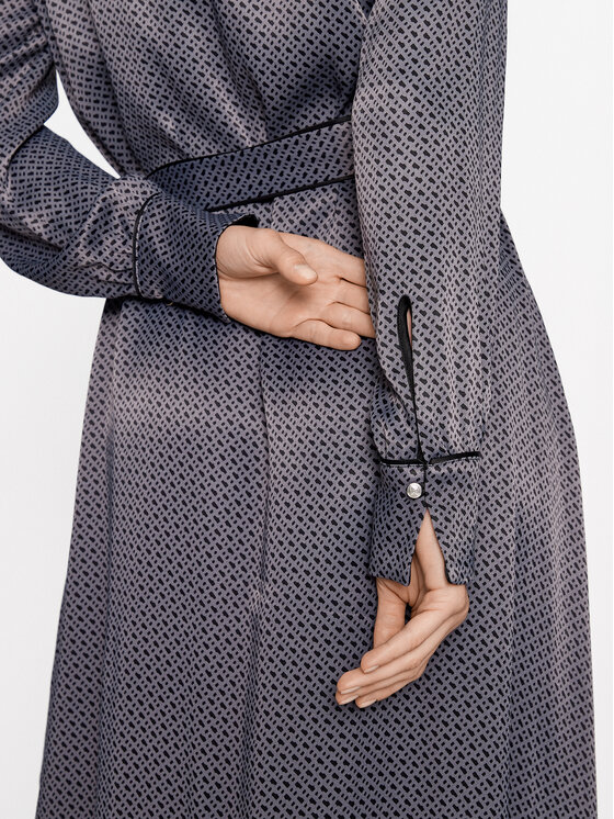 BOSS Boss Rochie tip cămașă Davivio1 50513113 Gri Regular Fit