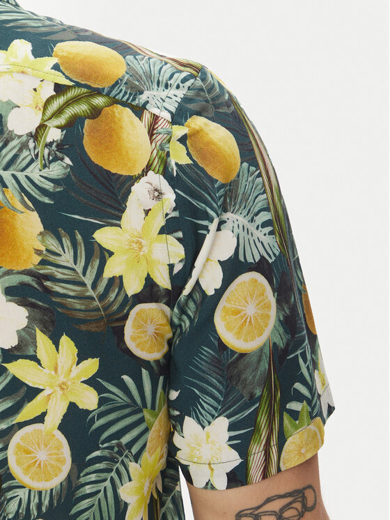 Lindbergh Lindbergh Сорочка 30-203729 Зелений Relaxed Fit