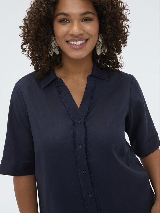 Fiorella Rubino Fiorella Rubino Camicia 5059T001465N034 Blu Boxy Fit