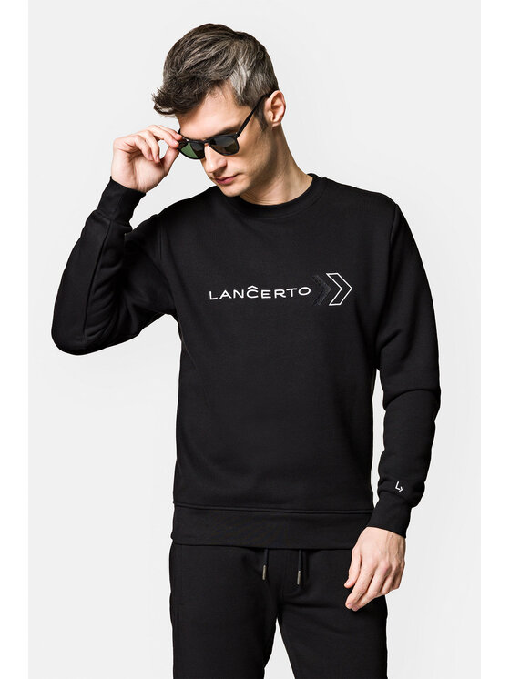 Lancerto Lancerto Bluza Brewer BL073222000028 Czarny Regular Fit