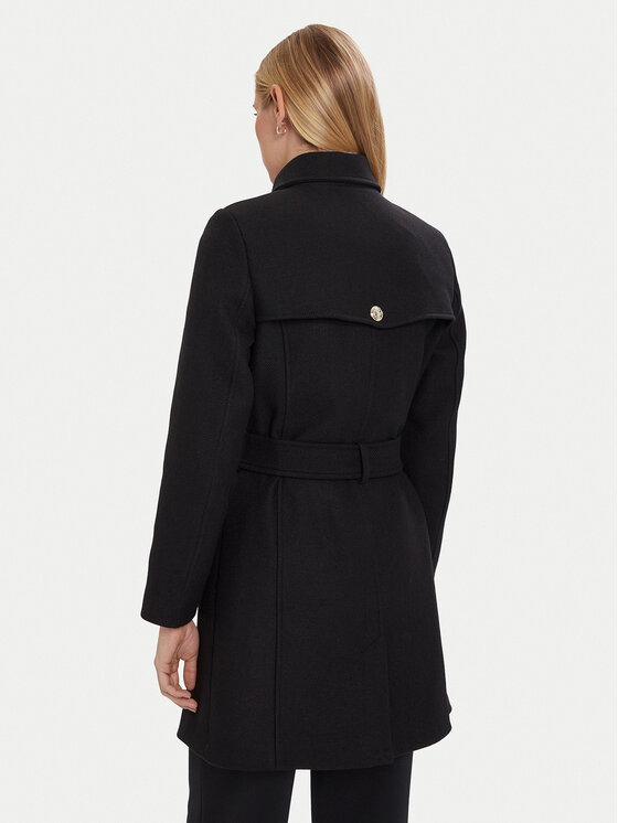 Morgan Morgan Wollmantel 242-GEVA Schwarz Regular Fit