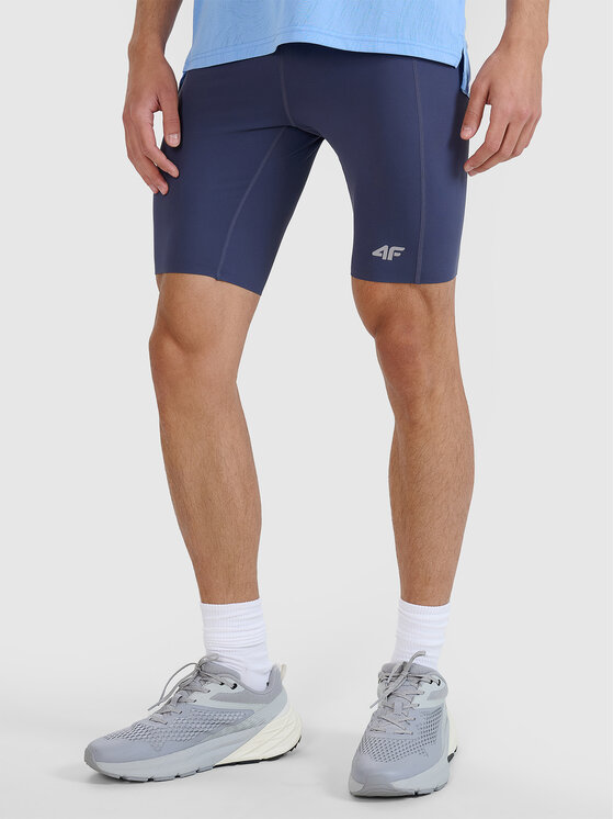 4F 4F Legginsy RUNNING Szary ciemny Slim Fit