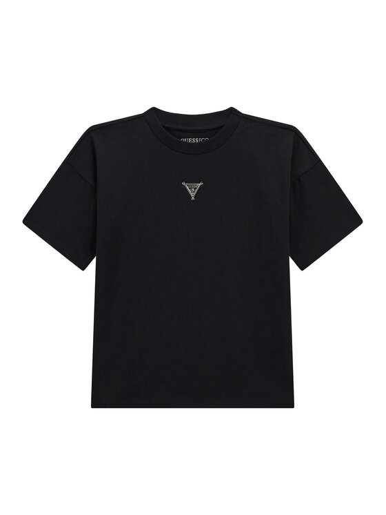 Guess Tricou L5BI16 KCNQ4 Negru Regular Fit