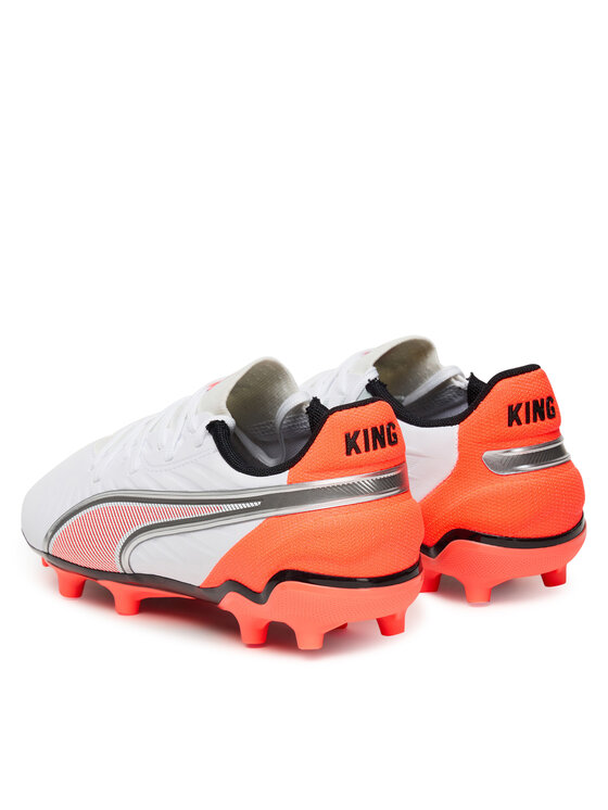 Puma Puma Čevlji za nagomet King Match Fg/Ag Jr 108837 01 Bela