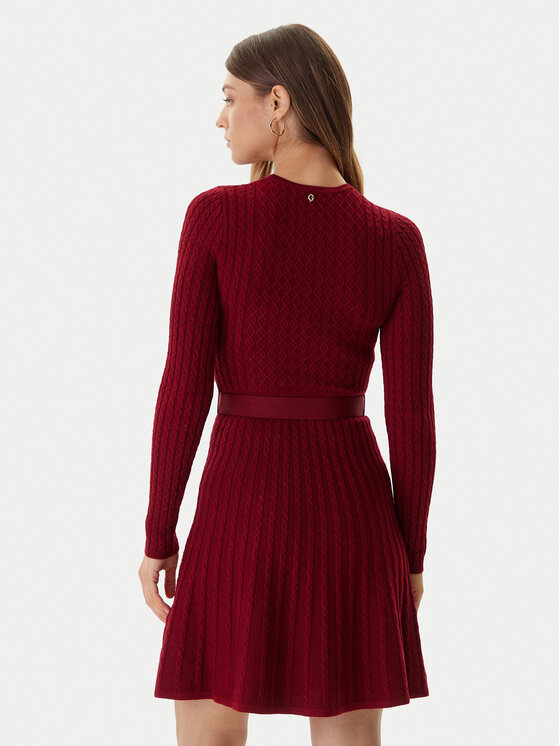 Guess Guess Трикотажна сукня W5BK68 Z2YJ2 Червоний Slim Fit