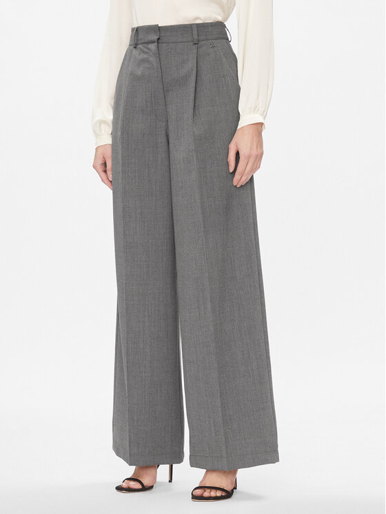 Dixie Hlače iz tkanine PCHSVCGA Siva Relaxed Fit