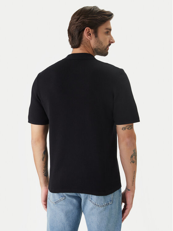 Jack & Jones Jack & Jones Тениска с яка и копчета Norrebro 12297926 Черен Relaxed Fit