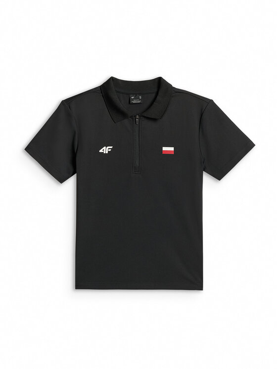 4F 4F Polo STREFA KIBICA Czarny Slim Fit