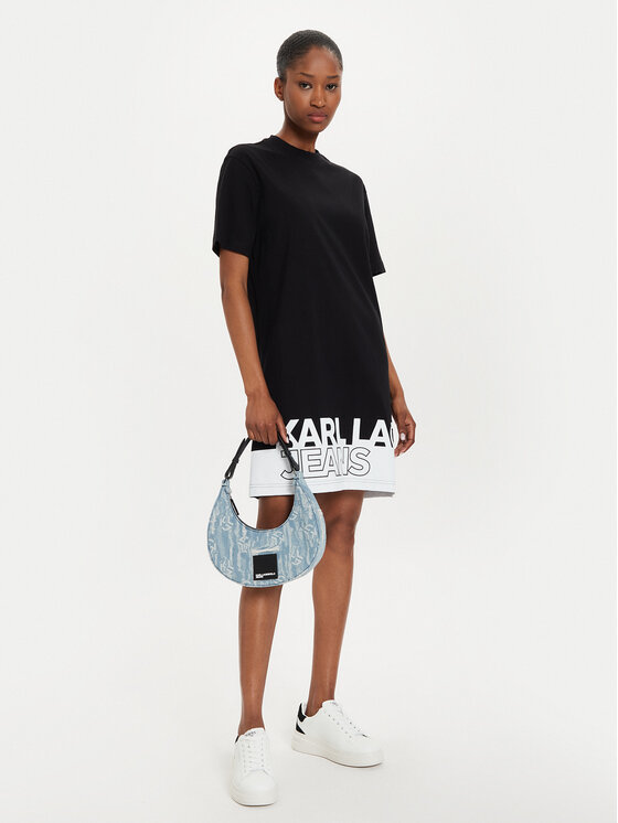 Karl Lagerfeld Jeans Karl Lagerfeld Jeans Sukienka codzienna 245J1311 Czarny Regular Fit