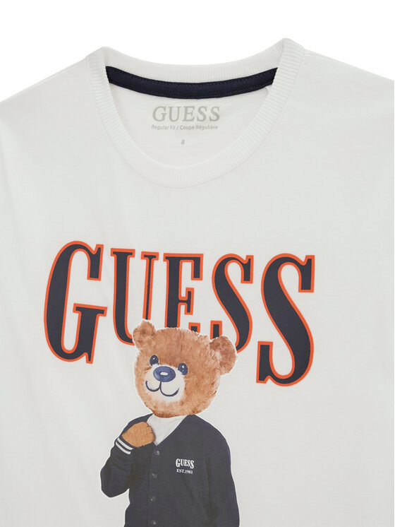 Guess Guess Tricou L6GI09 K8HM4 Alb Regular Fit