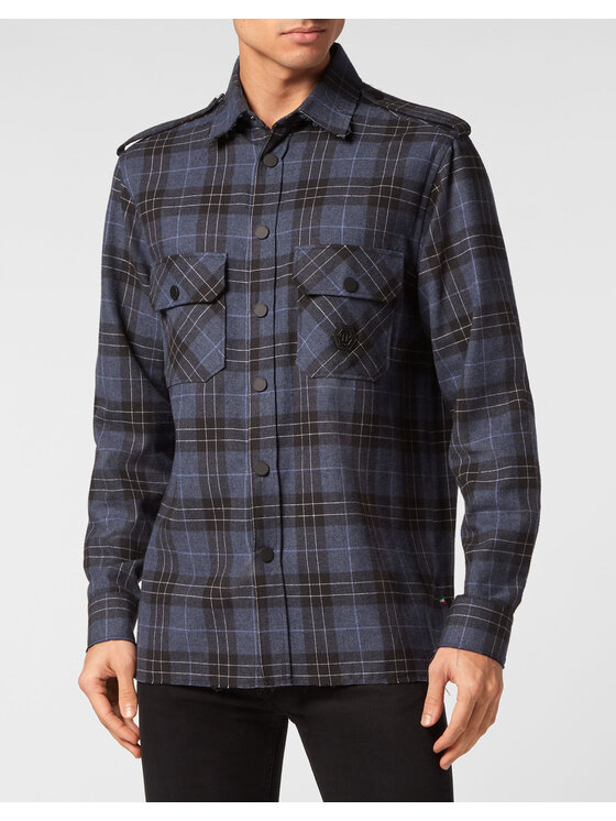 PHILIPP PLEIN PHILIPP PLEIN Camicia 19255 Celeste Over Fit