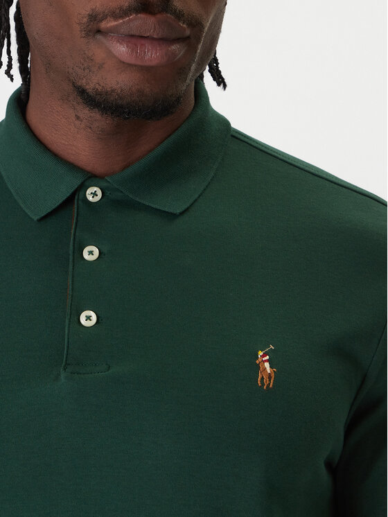 Polo Ralph Lauren Polo Ralph Lauren Тениска с яка и копчета 710671785044 Зелен Regular Fit