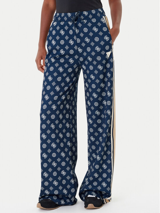 Guess Spodnie dresowe V5YB10 K0282 Granatowy Relaxed Fit