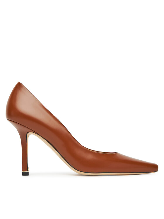 Pantofi cu toc subțire BOSS Charlize 50548509 Maro