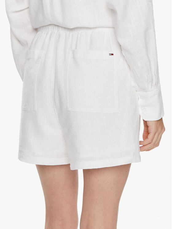 Tommy Jeans Tommy Jeans Шорти з тканини DW0DW18334 Білий Relaxed Fit