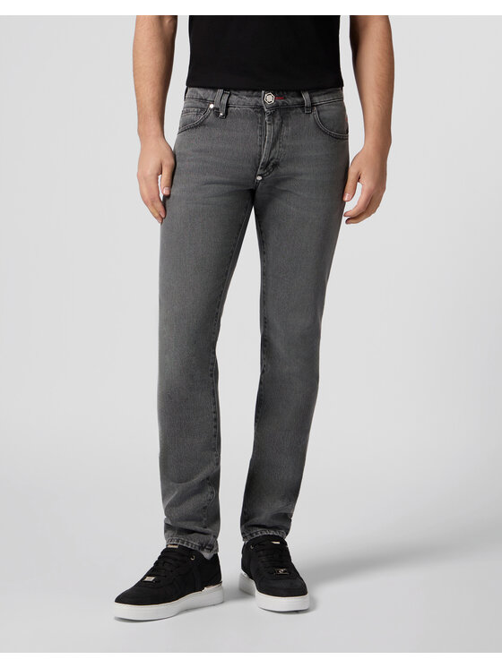 PHILIPP PLEIN PHILIPP PLEIN Jeansy 30026 Szary Straight Fit
