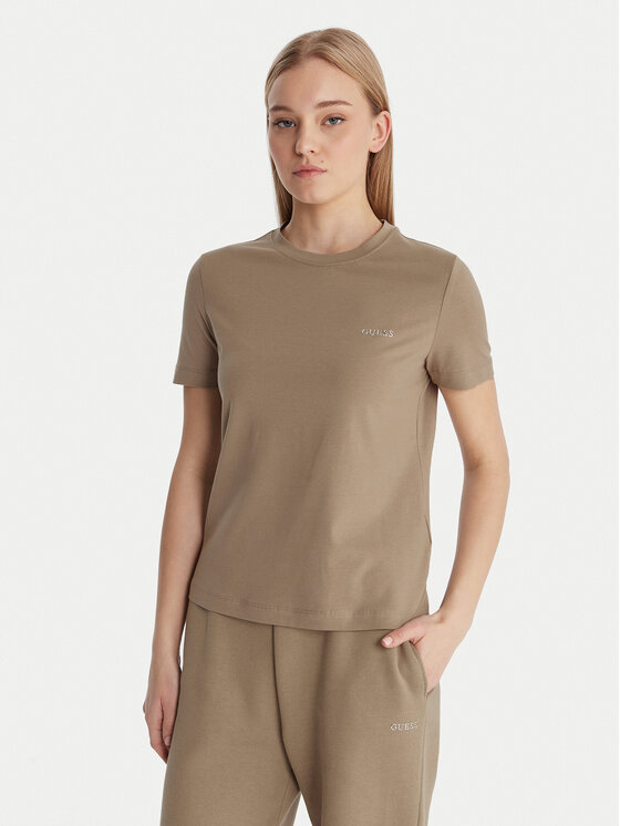 Guess Tricou V6RI07 J1314 Bej Regular Fit