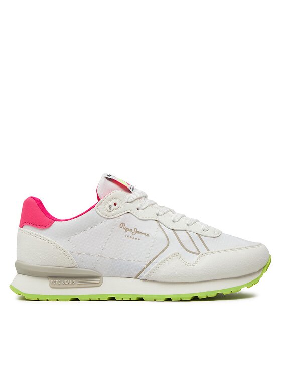 Pepe Jeans Sneakersy Brit Neon W PLS40011 Biela