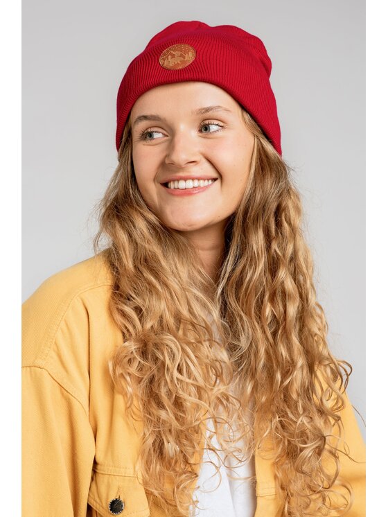 Kabak Kabak Czapka klasyczna beanie Czerwony