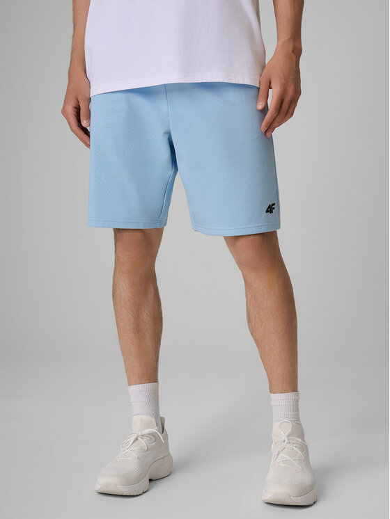 4F 4F Szorty sportowe BASIC+ Niebieski jasny Regular Fit