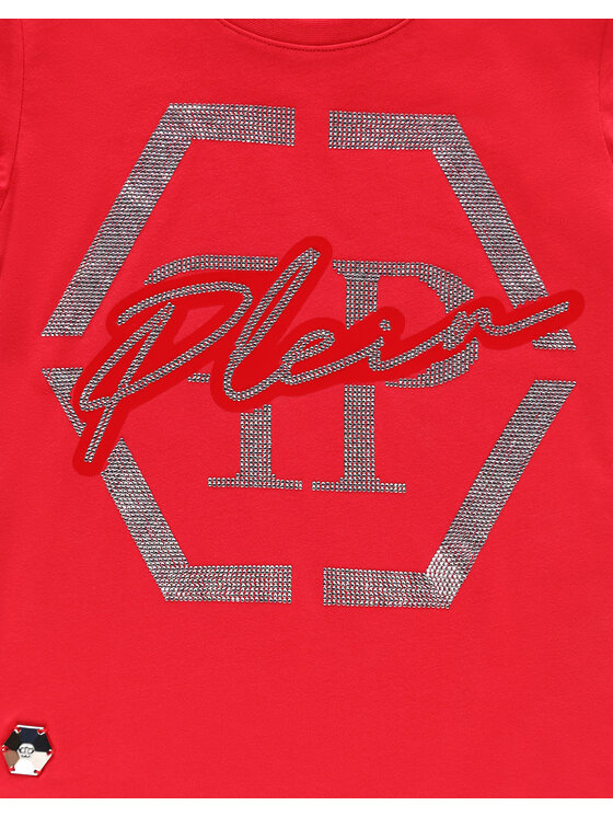 PHILIPP PLEIN PHILIPP PLEIN T-shirt 30402 Rosso Basic Fit