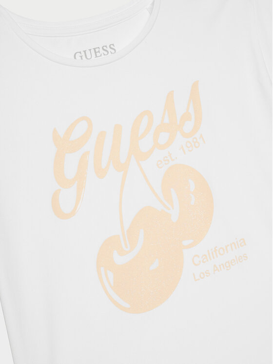 Guess Guess Tričko J5GI00 K6YW4 Biela Regular Fit