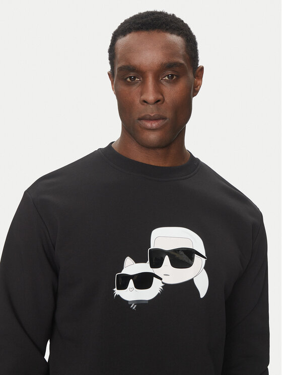 KARL LAGERFELD KARL LAGERFELD Світшот 705063 552941 Чорний Regular Fit